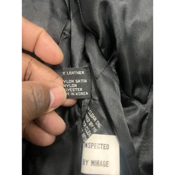 Vintage Mirage Geniune Leather Bomber Jacket Men's Black Made in Korea - Medium - Picture 6 of 13